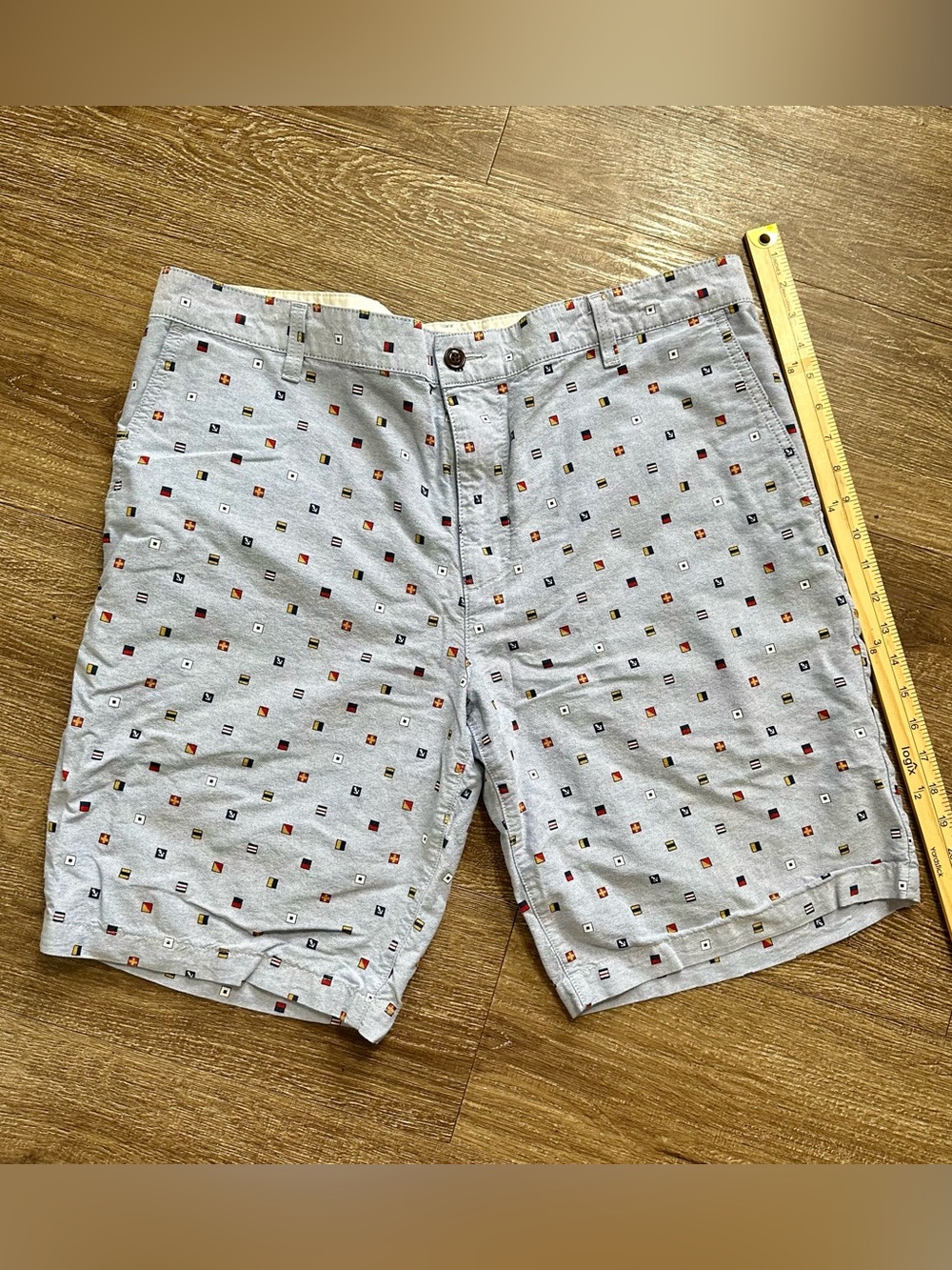 Vintage Dockers Chambray 100% Cotton Nautical Flag Shorts